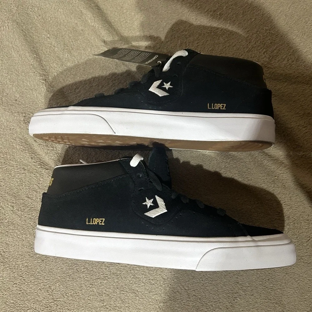 Converse CONS Louie Lopez Pro Mid Skate Shoes Black Suede 171331C Mens Size 8